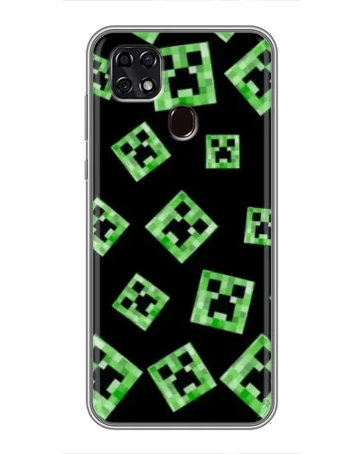 Чехол для ZTE Blade 20 Smart с картинкой «Паттерн с криперами» Чехол для ZTE Blade 20 Smart с картинкой «Паттерн с криперами»