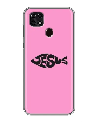 Чехол для ZTE Blade 20 Smart с картинкой «Розовый символ Jesus» Чехол для ZTE Blade 20 Smart с картинкой «Розовый символ Jesus»