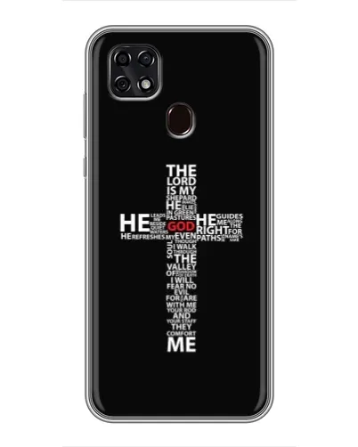 Чехол для ZTE Blade 20 Smart с картинкой «Текстовый крест» Чехол для ZTE Blade 20 Smart с картинкой «Текстовый крест»