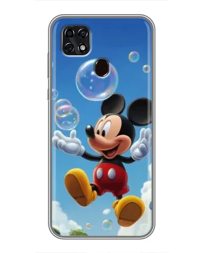 Чехол для ZTE Blade 20 Smart с картинкой «Mickey и мыльные пузыри»