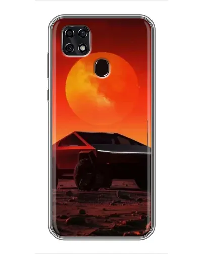 Чехол для ZTE Blade 20 Smart с картинкой «Cybertruck на Марсе»