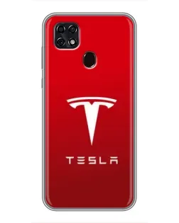 Чехол для ZTE Blade 20 Smart с картинкой «Tesla Red Classic»