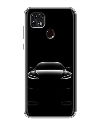 Чехол для ZTE Blade 20 Smart с картинкой «Силуэт Tesla Night»