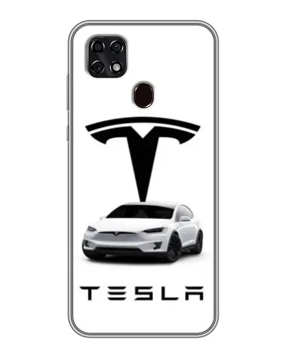 Чехол для ZTE Blade 20 Smart с картинкой «Tesla White Style»