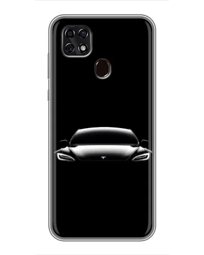 Чехол для ZTE Blade 20 Smart с картинкой «Фары Tesla Night»