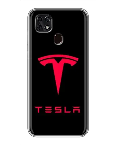 Чехол для ZTE Blade 20 Smart с картинкой «Tesla Red Logo»