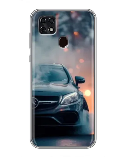 Чехол для ZTE Blade 20 Smart с картинкой «Mercedes — ночной город»