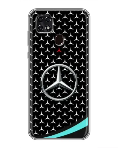 Чехол для ZTE Blade 20 Smart с картинкой «Mercedes — бирюзовый акцент»