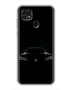 Чехол для ZTE Blade 20 Smart с картинкой «Mercedes — силуэт авто» Чехол для ZTE Blade 20 Smart с картинкой «Mercedes — силуэт авто»