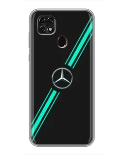 Чехол для ZTE Blade 20 Smart с картинкой «Спортивные линии Mercedes» Чехол для ZTE Blade 20 Smart с картинкой «Спортивные линии Mercedes»