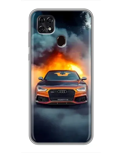 Чехол для ZTE Blade 20 Smart с картинкой «Audi в огненном дыму» Чехол для ZTE Blade 20 Smart с картинкой «Audi в огненном дыму»