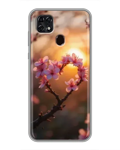 Чехол для ZTE Blade 20 Smart с картинкой «Розовый цвет сердце на фоне заката» Чехол для ZTE Blade 20 Smart с картинкой «Розовый цвет сердце на фоне заката»