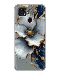 Чехол для ZTE Blade 20 Smart с картинкой «Белый цветок и золотой флюид» Чехол для ZTE Blade 20 Smart с картинкой «Белый цветок и золотой флюид»