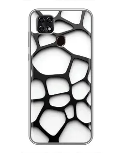 Чехол для ZTE Blade 20 Smart с картинкой «Белая объемная сетка» Чехол для ZTE Blade 20 Smart с картинкой «Белая объемная сетка»