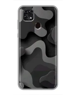 Чехол для ZTE Blade 20 Smart с картинкой «Темный абстрактный камуфляж» Чехол для ZTE Blade 20 Smart с картинкой «Темный абстрактный камуфляж»