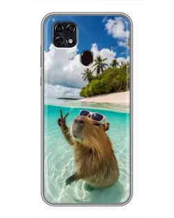 Чохол для ZTE Blade 20 Smart з картинкою «Капібара на морі» Чохол для ZTE Blade 20 Smart з картинкою «Капібара на морі»