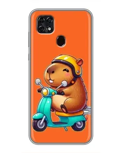 Чохол для ZTE Blade 20 Smart з картинкою «Капібара на скутері» Чохол для ZTE Blade 20 Smart з картинкою «Капібара на скутері»