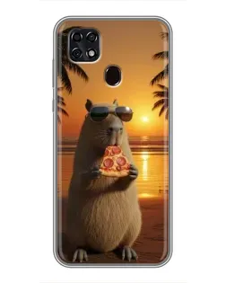 Чохол для ZTE Blade 20 Smart з картинкою «Капібара з піцою» Чохол для ZTE Blade 20 Smart з картинкою «Капібара з піцою»