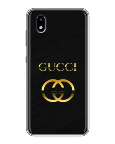 Чехол для ZTE Blade A3 (2020) с картинкой «Золотой логотип Gucci»