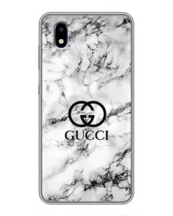 Чехол для ZTE Blade A3 (2020) с картинкой «Gucci — мраморный шик»