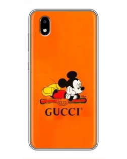 Чехол для ZTE Blade A3 (2020) с картинкой «Микки Маус Gucci — оранж»