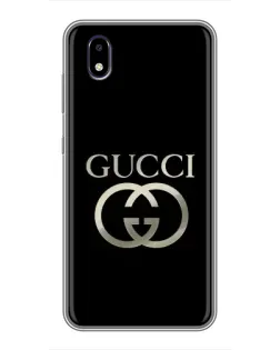 Чехол для ZTE Blade A3 (2020) с картинкой «Gucci — золото на черном»