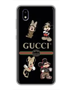 Чехол для ZTE Blade A3 (2020) с картинкой «Gucci — герои Disney и монограмма»