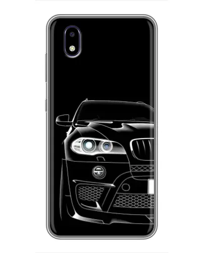 Чехол для ZTE Blade A3 (2020) с картинкой «Темный силуэт BMW»