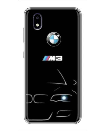 Чехол для ZTE Blade A3 (2020) с картинкой «Минималистичный принт BMW M3»