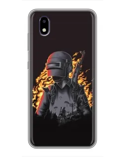 Чехол для ZTE Blade A3 (2020) с картинкой «PUBG — огненный силуэт» Чехол для ZTE Blade A3 (2020) с картинкой «PUBG — огненный силуэт»
