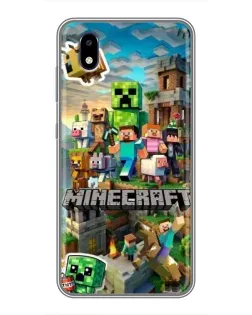Чехол для ZTE Blade A3 (2020) с картинкой «Замок Minecraft»