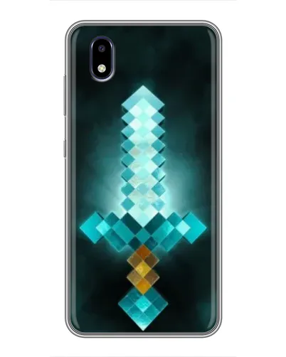 Чехол для ZTE Blade A3 (2020) с картинкой «Алмазный меч неон»