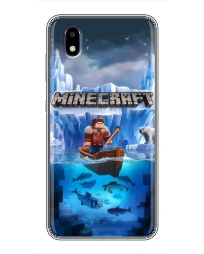Чехол для ZTE Blade A3 (2020) с картинкой «Minecraft ледяной мир»