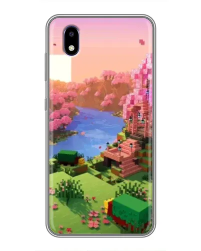 Чехол для ZTE Blade A3 (2020) с картинкой «Розовое дерево Minecraft»