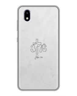 Чехол для ZTE Blade A3 (2020) с картинкой «Иоанна 3:16 Крест»