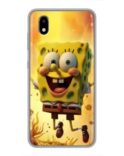 Чохол для ZTE Blade A3 (2020) з картинкою «Губка Боб стрибає»
