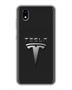 Чехол для ZTE Blade A3 (2020) с картинкой «Стальной логотип Tesla» Чехол для ZTE Blade A3 (2020) с картинкой «Стальной логотип Tesla»