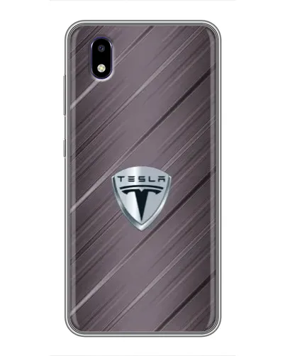 Чехол для ZTE Blade A3 (2020) с картинкой «Металлическая текстура Tesla»