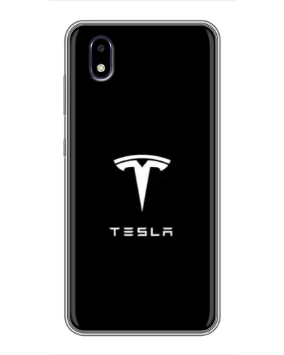 Чехол для ZTE Blade A3 (2020) с картинкой «Tesla White Logo»