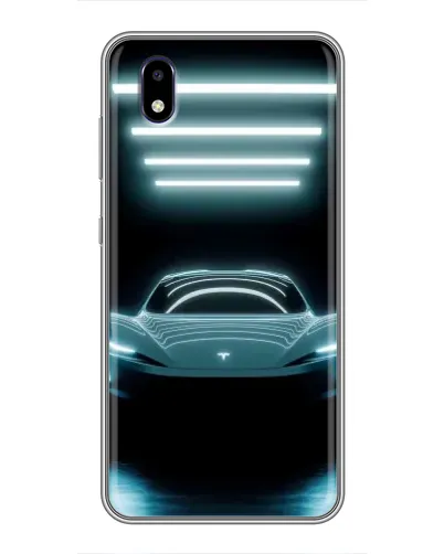 Чехол для ZTE Blade A3 (2020) с картинкой «Tesla в неоне»