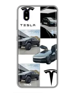Чехол для ZTE Blade A3 (2020) с картинкой «Коллаж Cybertruck Tesla» Чехол для ZTE Blade A3 (2020) с картинкой «Коллаж Cybertruck Tesla»