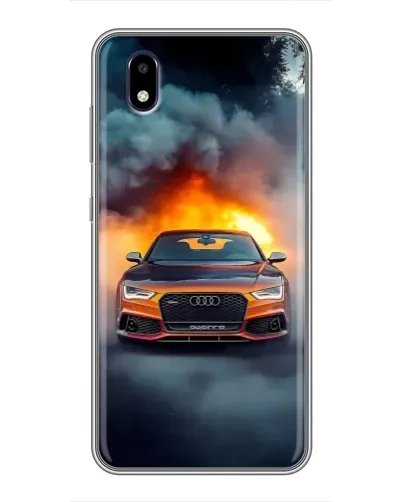 Чехол для ZTE Blade A3 (2020) с картинкой «Audi в огненном дыму»