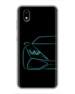 Чехол для ZTE Blade A3 (2020) с картинкой «Голубой силуэт Lamborghini» Чехол для ZTE Blade A3 (2020) с картинкой «Голубой силуэт Lamborghini»