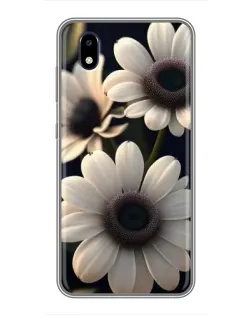 Чехол для ZTE Blade A3 (2020) с картинкой «Белые маргаритки макро»