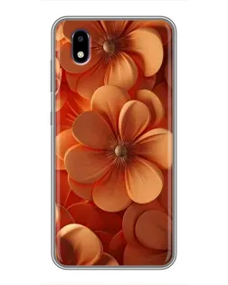 Чехол для ZTE Blade A3 (2020) с картинкой «Оранжевый макро цветок»