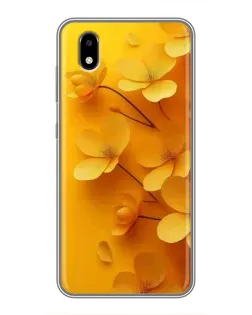 Чехол для ZTE Blade A3 (2020) с картинкой «Золотые лепестки»