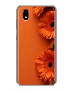 Чехол для ZTE Blade A3 (2020) с картинкой «Оранжевые герберы»