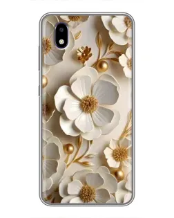 Чехол для ZTE Blade A3 (2020) с картинкой «Белие бумажние  цвети»