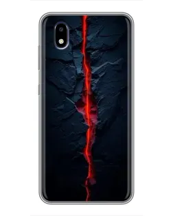 Чехол для ZTE Blade A3 (2020) с картинкой «Kрасная лавовая трещина»
