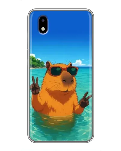 Чехол для ZTE Blade A3 (2020) с картинкой «Морская капибара»